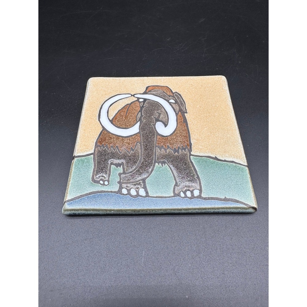 Mitchell Woolly Mammoth Art Tile Alaska Glacier Clay Vitrified 2015 Pottery